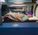 A Patient Laying Down in Hyperbaric Oxygen Chamber