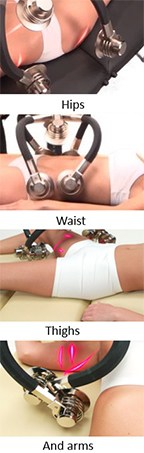 zerona laser treatments on the hips, waist, thighs and arms
