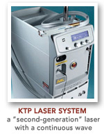 KTP laser system was a second generation laser with a continuous wave