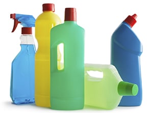 Many household cleaners contain alcohol which can irritate an eczema 
