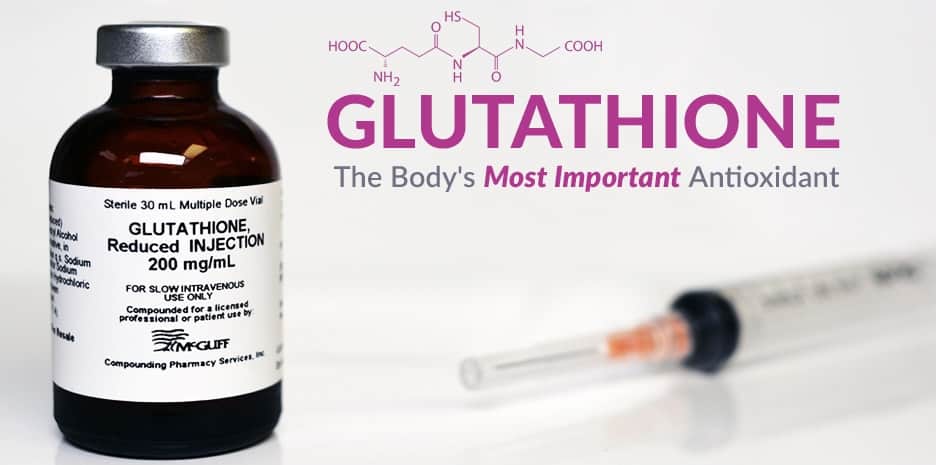 Glutathione is the body’s most important antioxidant and plays a major role in the health of every tissue and organ in the human body including your skin.