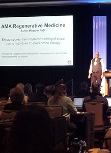 Dr. Milgrom speaking at the American Academy of Ozonotherapy international conference